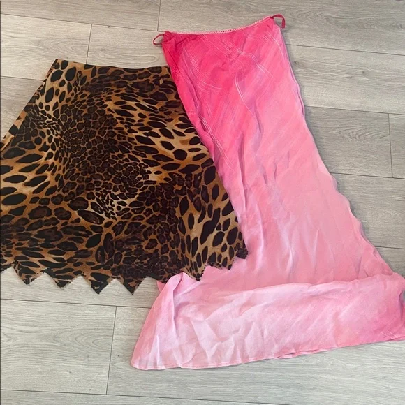 Leopard Print Skirt and Pink Ombre Skirt - Picture 2 of 4